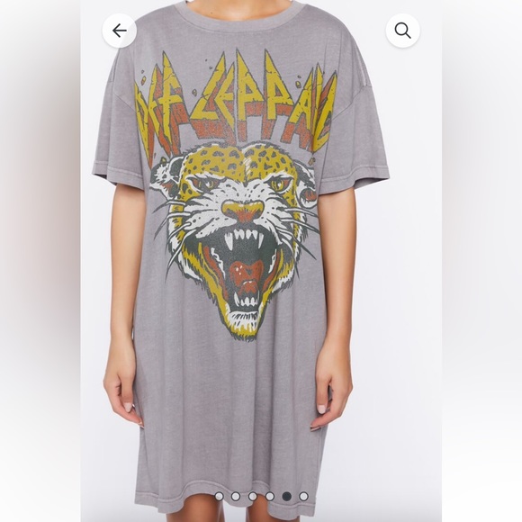 ISO!!! Forever 21 Def Leppard T Shirt Dress - Picture 2 of 4